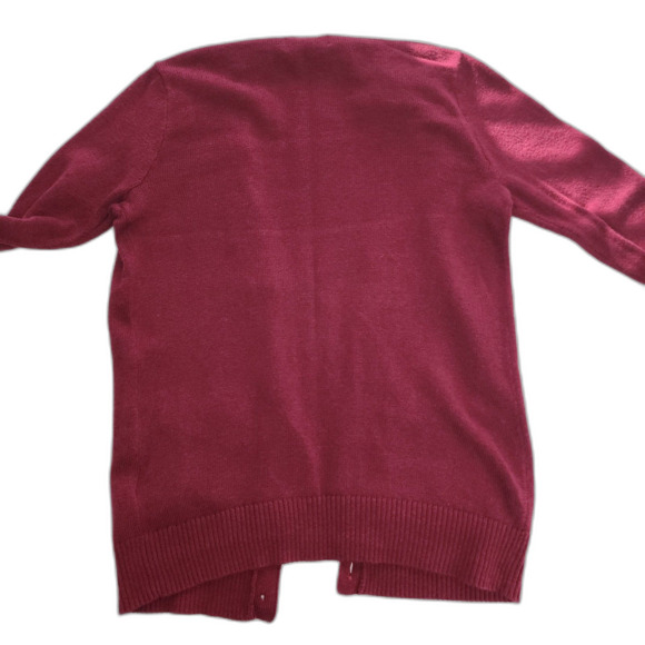 Hollister Cranberry Button Up Cardigan Sweater Sz M - Picture 3 of 7